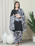 Black Cotton Blend Printed Plus Size Ready to Wear Patiala Salwar Suit