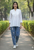 Off White Pure cotton Solid Short Top