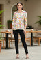 Off White Pure cotton Jaipuri Printed Short Top