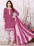 Pink Cotton Blend Printed Unstitched Salwar Suit Material