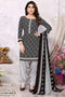 Black Cotton Blend Printed Unstitched Salwar Suit Material