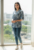 Women Sky Blue Pure Cotton Jaipuri Printed Short Top