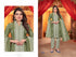 Green & White Cotton Blend Embroidered Unstitched Salwar Suit Material