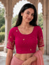 Rajnandini Women's Lycra Embroidered Readymade Blouse(BL1117PINK0626)