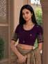 Rajnandini Women's Lycra Embroidered Readymade Blouse(BL1117WINE0626)