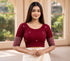 Rajnandini Women's Lycra Embroidered Readymade Blouse(BL6197MAROON0426)