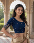 Rajnandini Women's Lycra Embroidered Readymade Blouse(BL6207BLUE0426)