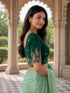 Rajnandini Women's Lycra Embroidered Readymade Blouse(BL6207GREEN0426)