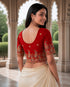 Rajnandini Women's Lycra Embroidered Readymade Blouse(BL6207RED0426)