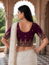 Rajnandini Women's Lycra Embroidered Readymade Blouse(BL6207WINE0426)