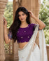 Rajnandini Women's Lycra Embroidered Readymade Blouse(BL6208PURPLE0426)