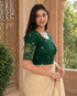 Rajnandini Women's Lycra Embroidered Readymade Blouse(BL6213GREEN0426)
