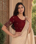 Rajnandini Women's Lycra Embroidered Readymade Blouse(BL6213MAROON0426)