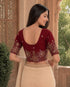 Rajnandini Women's Lycra Embroidered Readymade Blouse(BL6213MAROON0426)