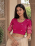 Rajnandini Women's Lycra Embroidered Readymade Blouse(BL6213PINK0426)