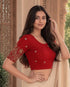 Rajnandini Women's Lycra Embroidered Readymade Blouse(BL6213RED0426)