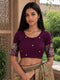 Rajnandini Women's Lycra Embroidered Readymade Blouse(BL6213WINE0426)