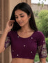 Rajnandini Women's Lycra Embroidered Readymade Blouse(BL6213WINE0426)