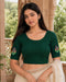 Rajnandini Women's Lycra Embroidered Readymade Blouse(BL6221GREEN0626)