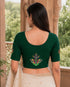 Rajnandini Women's Lycra Embroidered Readymade Blouse(BL6221GREEN0626)