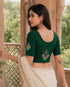 Rajnandini Women's Lycra Embroidered Readymade Blouse(BL6221GREEN0626)