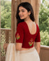 Rajnandini Women's Lycra Embroidered Readymade Blouse(BL6221MAROON0626)
