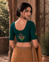 Rajnandini Women's Lycra Embroidered Readymade Blouse(BL6221TEAL0626)