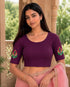 Rajnandini Women's Lycra Embroidered Readymade Blouse(BL6221WINE0626)