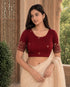 Rajnandini Women's Lycra Embroidered Readymade Blouse(BL6224MAROON0626)