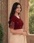 Rajnandini Women's Lycra Embroidered Readymade Blouse(BL6224MAROON0626)