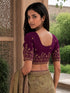 Rajnandini Women's Lycra Embroidered Readymade Blouse(BL6224WINE0626)
