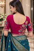 Pink Lycra Readymade Embroidered Blouse For Women