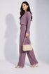 Pink Lycra Solid Oversized Strachable Coords Set
