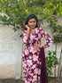 Maroon Mystique Floral Printed Kurta & Pant with Dupatta