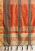 Orange And Beige Cotton Silk Printed Traditional Saree With Blouse Piece