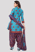 Sky Blue Cotton Blend Printed Unstitched Salwar Suit Material
