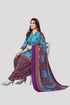 Sky Blue Cotton Blend Printed Unstitched Salwar Suit Material