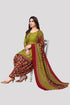 Mahendi Green Cotton Blend Printed Unstitched Salwar Suit Material