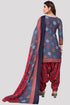 Navy Blue Cotton Blend Printed Unstitched Salwar Suit Material