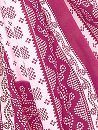 Pink Cotton Blend Printed Unstitched Salwar Suit Material