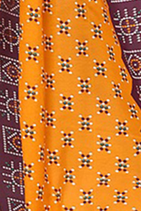 Maroon Cotton Blend Printed Unstitched Salwar Suit Material
