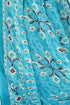 Sky Blue & White Cotton Blend Printed Unstitched Salwar Suit Material