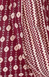 Maroon & Beige Cotton Blend Printed Unstitched Salwar Suit Material