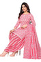 Light Pink & White Cotton Blend Printed Unstitched Salwar Suit Material
