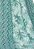 Sea Green & White Cotton Blend Printed Unstitched Salwar Suit Material