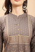 Grey Pure Cambric Cotton Kurti