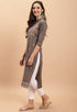Grey Pure Cambric Cotton Kurti