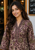 Dusty Pink & Wine Pure Cotton Floral Printed Kurti