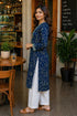 Blue Pure Cotton Floral Printed Kurti