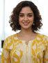 Yellow Pure Cotton Floral Printed Kurti